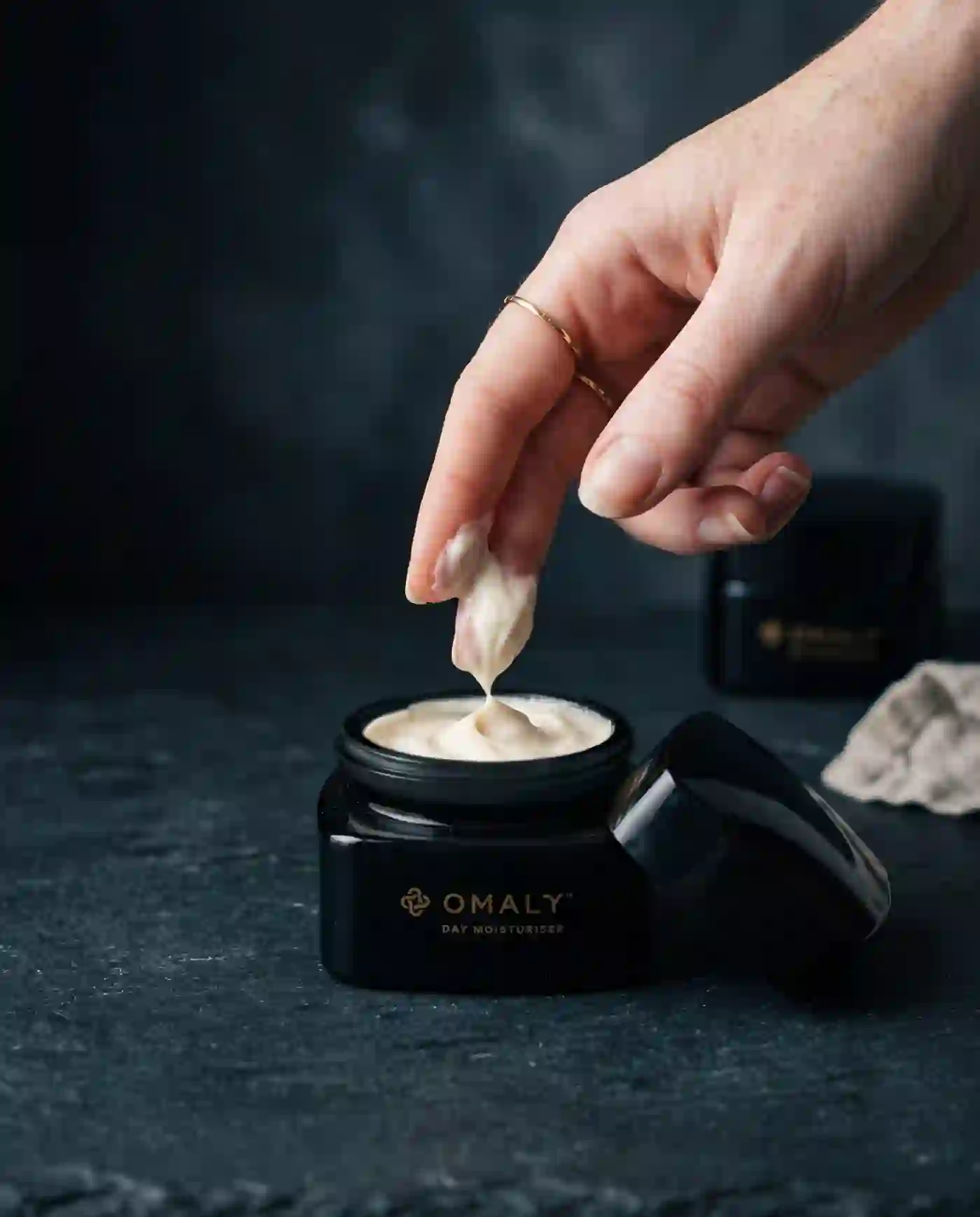 OMALY Day Moisturiser in use