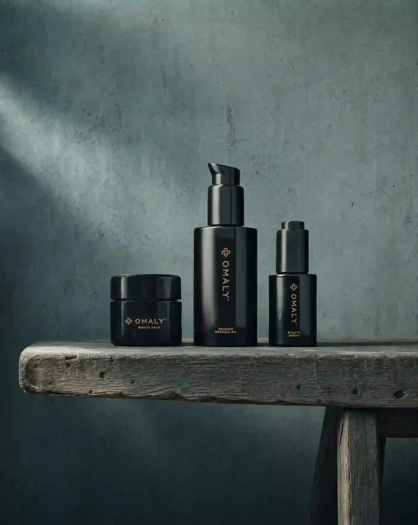 OMALY Rescue Balm, Seaweed Massage Oil and Beauty Drops